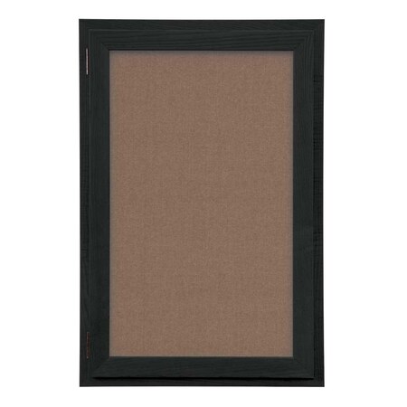 United Visual Products Outdoor Enclosed Combo Board, 42"x32", White Frame/White Porc & Black UVCB4232ODW-WHTPORC-BLACK